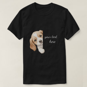 Söt hund akvarell personlig skjorta för män t shirt