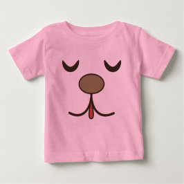 Söt hund ansikte rosa t shirt