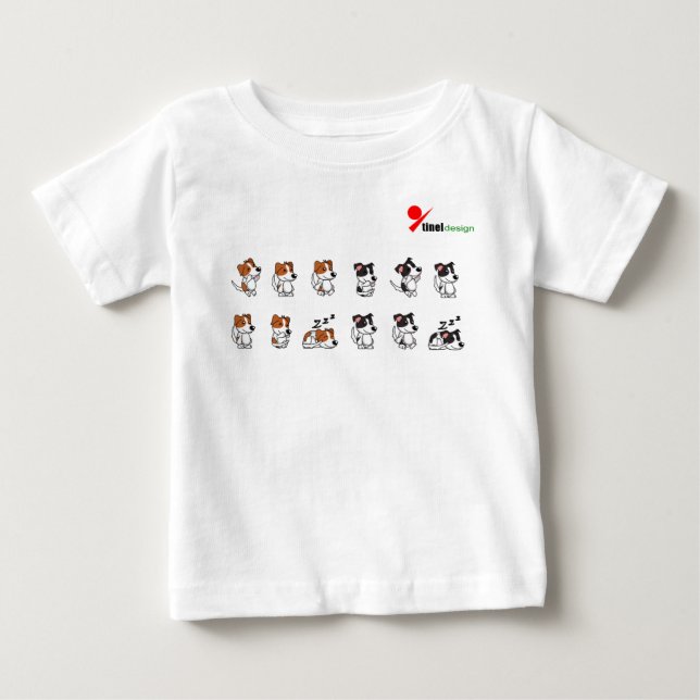 Söt Hund Baby T-Shirt (Framsida)