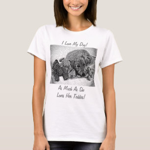 Söt hund bild med kärlek min hund t shirt
