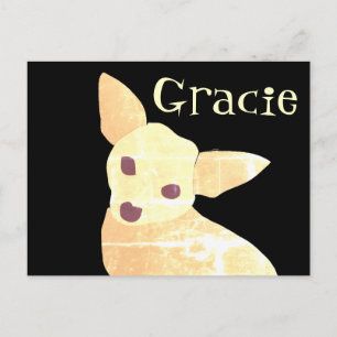 Söt hund Chihuahua Rollig Whimsical Vykort