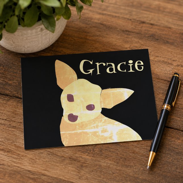 Söt hund Chihuahua Rollig Whimsical Vykort (Skapare uppladdad)