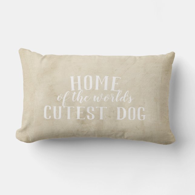 Söt hund citattkudde humor typografi lumbarkudde (Framsida)