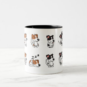 Söt Hund Design Keramikkopp Två-Tonad Mugg