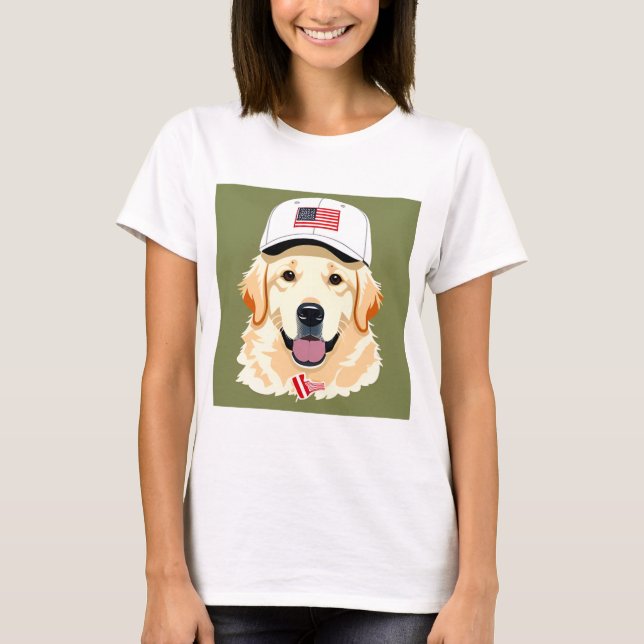 söt hund design T-skjorta T Shirt (Framsida)