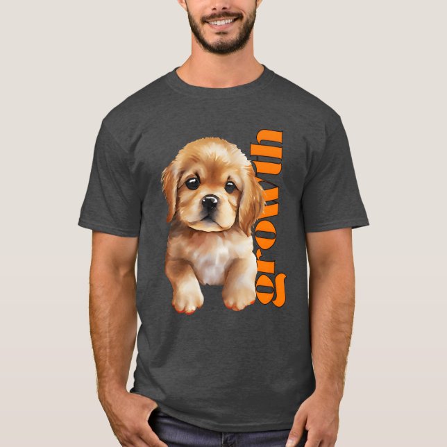 Söt Hund flickvän T Shirt (Framsida)