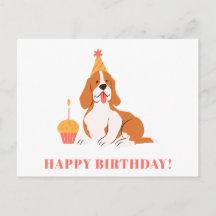 Söt hund födelsedagscupcake Färgglad modern födels