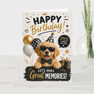 Söt hund födelsedagsgratulation för alla tack kort