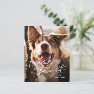 Söt hund foto modern julkort