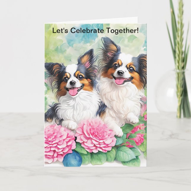 Söt Hund Glad Födelsedag Grattiskort Kort (Framsida)