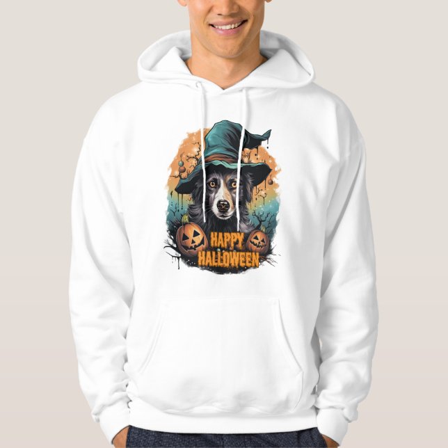 söt hund Halloween fest Hoodie (Framsida)