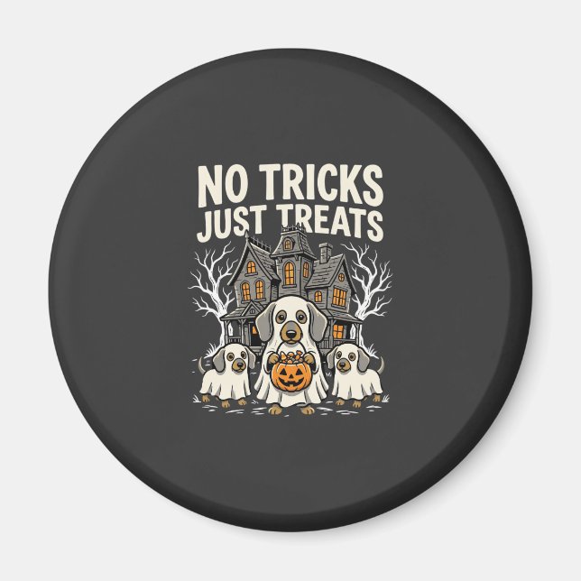 Söt Hund Halloween Inga Bus Igenså Godis_1 Magnet (Framsidan)