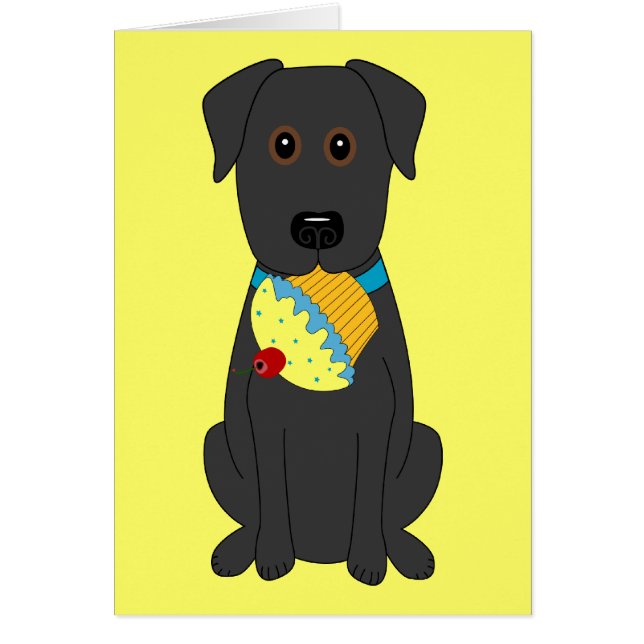 Söt hund hälsningskort (Framsidan)