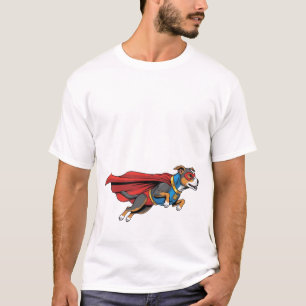 Söt hund i hjältekostym T-shirt