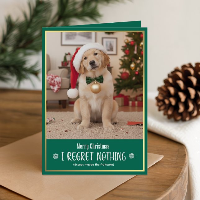 Söt hund jul semester rolig foto vikt helgkort (Skapare uppladdad)