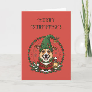 Söt Hund Julkort Kort