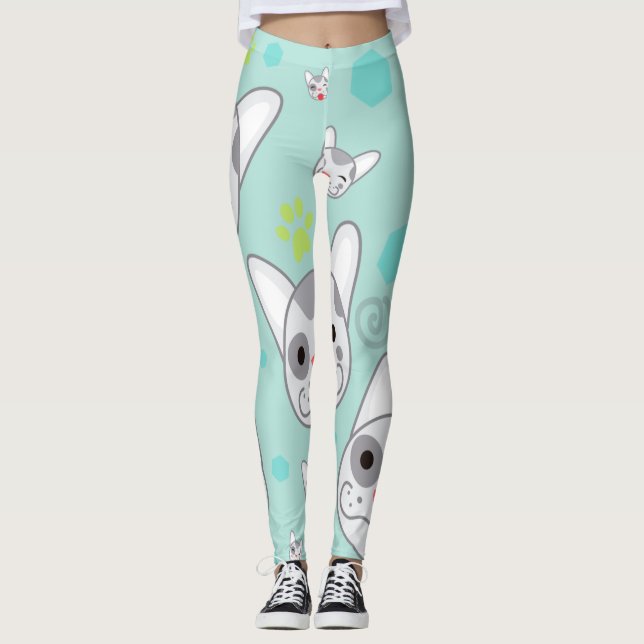 Söt hund leggings (Framsida)