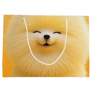 Söt Hund Luffig Vän Design Stor Presentpåse