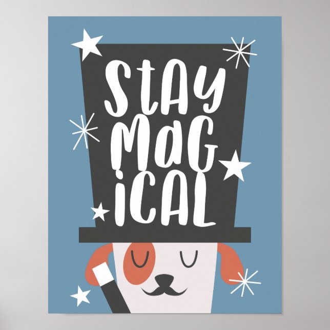 Söt Hund Magisk Citat Barnkammare Barn Rum Poster (Framsidan)