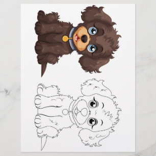 Söt hund målarbild reklamblad