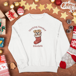 Söt Hund Matchande Familje Jul T Shirt