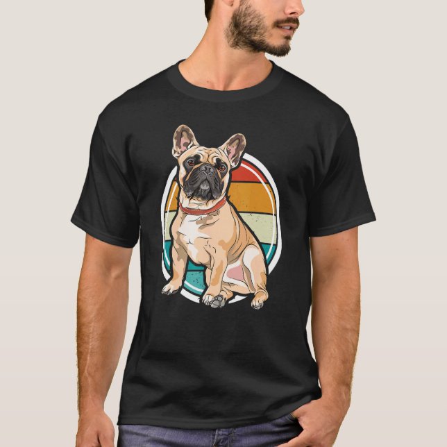 Söt Hund Mops T Shirt (Framsida)