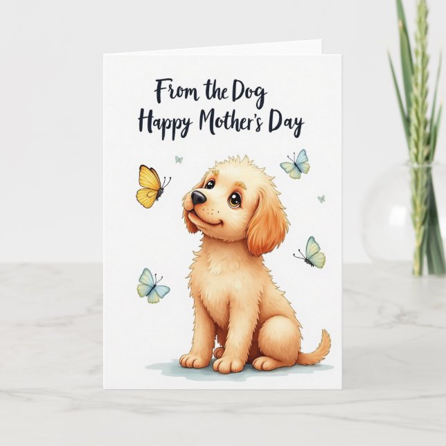 Söt Hund Morsdags Kort (Framsida)
