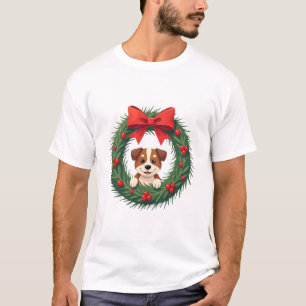 Söt hund näsa julkrans jul hund mamma D T Shirt