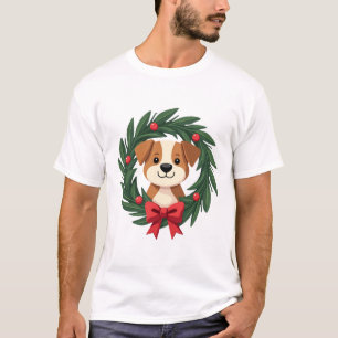 Söt hund näsa julkrans jul hund mamma D T Shirt