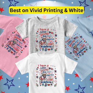 Söt hund på cykel stort hjärta All American T Shirt