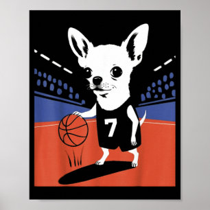 Söt Hund Rolig Chihuahua Baseboll Poster
