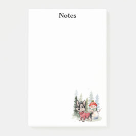 Söt hund,Snömannen & Anpassat Namn,Enkelt Personli Post-it Block