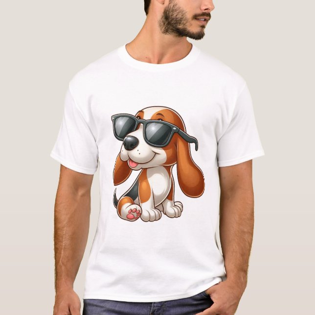 söt hund t shirt (Framsida)