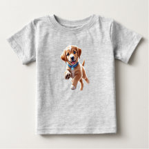 Söt hund T-shirt för bebisar
