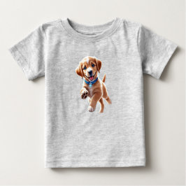 Söt hund T-shirt för bebisar 