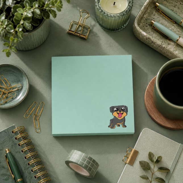 Söt Hund Turkos Grön Post-it Block (Skapare uppladdad)