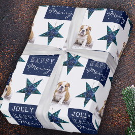 Söt Hund Valp Husdjur Foto Festiv Stjärna Jul Presentpapper
