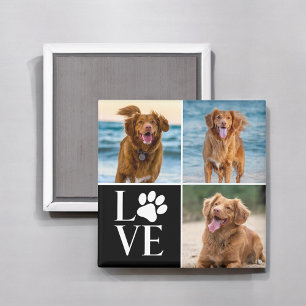 Söt Hundälskare Anpassad Kärleks Foto Collage Husd Magnet
