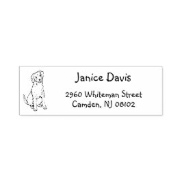 Söt Hundälskares Returadress Självbläckande Stämpe Självfärgande Stämpel