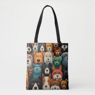 Söt Hundar Tote Bag Tygkasse