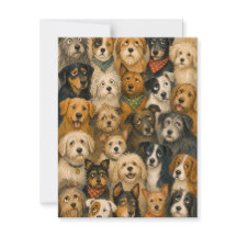 Söt hundflock födelsedagskort för hundälskare