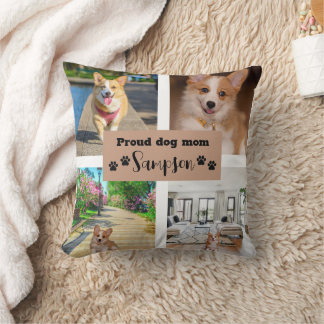 Söt hundmamma anpassad bild kudde