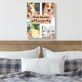 Söt Hundmamma Anpassad Foto Canvastryck