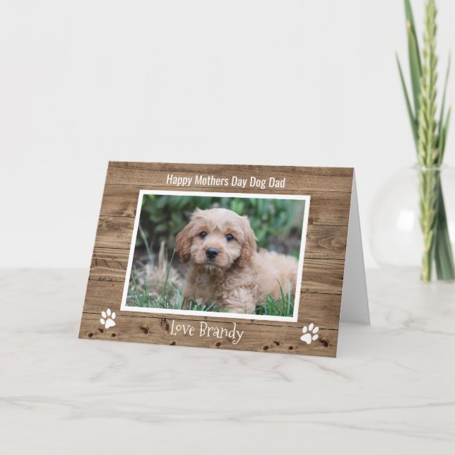 Söt hundmamma foto Mors dag Kort (Framsida)