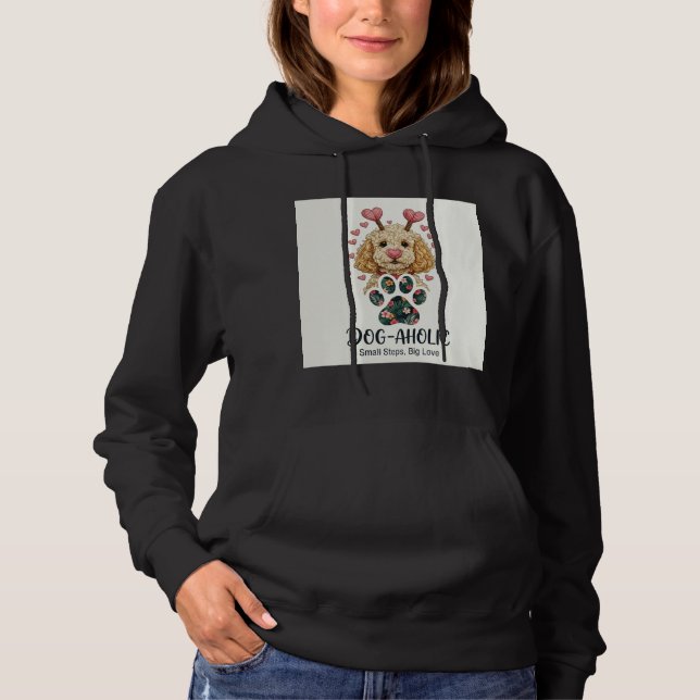 Söt hundmamma hoodie t shirt (Framsida)