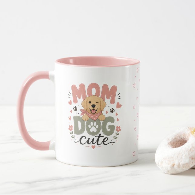 Söt hundmamma-mugg | Morsdagspresent Mugg (Med munk)