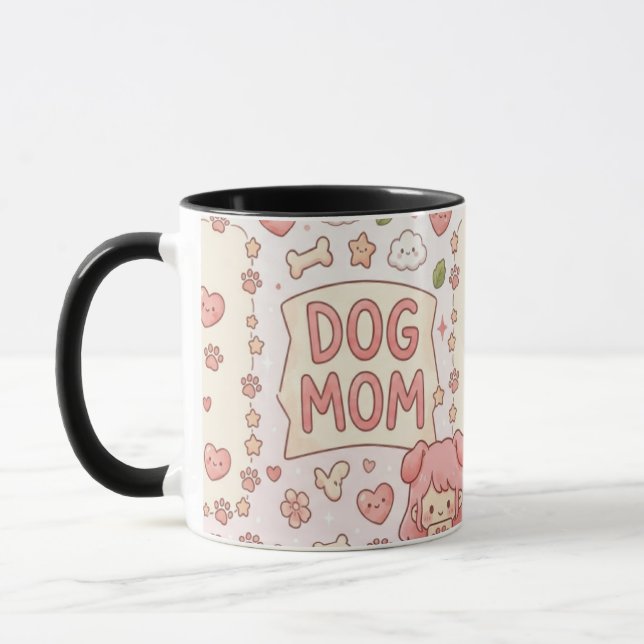 Söt Hundmamma Mugg - snygg mugg för hundälskare  (Vänster)