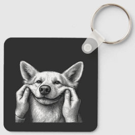 Söt hundmamma/pappa nyckelring