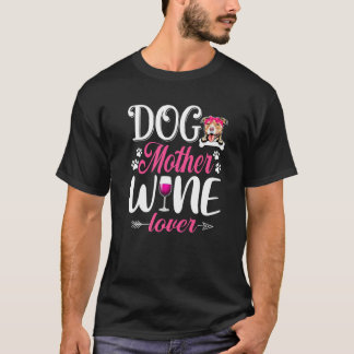 Söt hundmamma vin Pitbull hund mors dag 1 T Shirt
