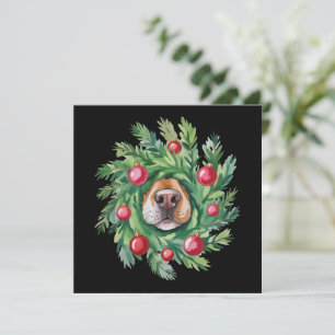 Söt hundnos jul hundmamma fest hundälskare julkort